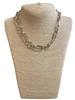 1298 TWO TONE  RHODIUM PLATED SHORT NECKLACE