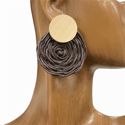 13-1522 WOODEN POST EARRINGS