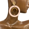 13-1605 TWO TONE CIRCLE HOOP EARRINGS