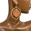 13-2098  TWO TONE TEARDROP EARRINGS