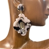 13-2736G GRAY BLACK  ACRYLIC  EARRINGS