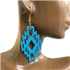 13-3560 GEOMETRIC LASER CUT WOODEN EARRINGS