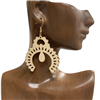 13-3561 WOODEN LASER CUT EARRINGS