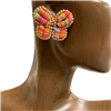 13-3936  BUTTERFLY SEED BEAD EARRINGS