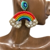 13-3955 RAINBOW SEED BEAD EARRINGS