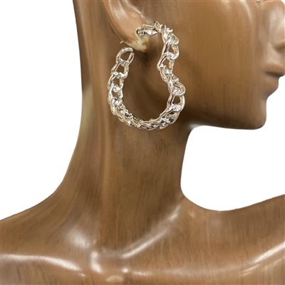 13-4199 BRAIDED HEART HOOP EARRINGS