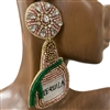 13-4207 TEQUILA BOTTLE SEED BEAD POST EARRINGS