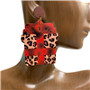 13-4396-1 CHRISTMAS  WOODEN EARRINGS