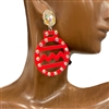 13-4762  RHINESTONE  & METAL BALL  EARRINGS