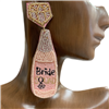 13-4941 BRIDE BOTTLE SEED BEAD POST EARRINGS