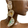 13-5086 TEQUILA SHOT RHINESTONE SEED BEAD EARRINGS