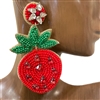 13-5213  STRAWBERRY SEED BEAD EARRINGS