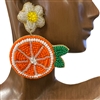 13-5214OR ORANGE SEED BEAD EARRINGS