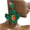 13-5278 CACTUS SEED BEAD EARRINGS