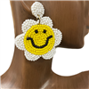 13-5358  SMILEY DAISY SEED BEAD EARRINGS