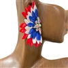 13-5367 AMERICAN FLAG WINGS  EARRINGS