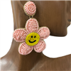 13-5467-2  SMILEY DAISY SEED BEAD EARRINGS