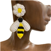 13-5481 BEE SEED BEAD EARRINGS