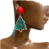 13-5553 CHRISTMAS TREE ACRYLIC EARRINGS