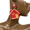 13-5562 RED HOUSE ACRYLIC EARRINGS