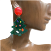 13-5624  CHRISTMAS  TREE ACRYLIC   EARRINGS