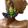 13-5728  MARDI GRAS MASK SEED BEAD EARRINGS