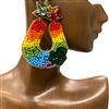 13-5905 MULTI COLOR  SEED BEAD EARRINGS