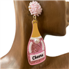 13-5920 PINK CHEERS BOTTLE ACRYLIC EARRINGS