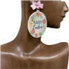 13-6055  HAPPY EASTER EGG  ACRYLIC EARRINGS