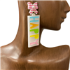 13-6057  HAPPY EASTER  ACRYLIC EARRINGS