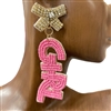 13-6067 GIRL & BOY SEED BEAD EARRINGS