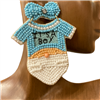 13-6111  BABY BODYSUIT  SEED BEAD EARRINGS