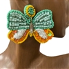 13-6256 BUTTERFLY SEED BEAD EARRINGS