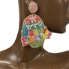 13-6805 HAPPY EASTER SEED BEAD EARRINGS