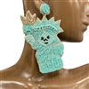 13-6846 STATUE OF LIBERTY SEED BEAD EARRINGS