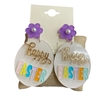 13-6863  HAPPY EASTER  EGG EARRINGS
