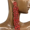 13-6892 RED & BLACK GAMEDAY SEED BEAD EARRINGS