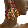 13-7053  TURKEY SEED BEAD EARRINGS