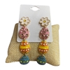 13-7133  MULTICOLOR  EGG  EARRINGS