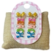 13-7447 COLORFUL "TEACH" GOLD POST  DANGLE EARRINGS