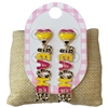 13-7895 MULTI COLOR LEOPARD PRINT TEACHER POST DANGLE EARRINGS