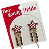 13-7921BRG BURGUNDY STAR PRIDE POST EARRINGS