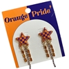 13-7921ORPU ORANGE & PURPLE STAR PRIDE POST EARRINGS