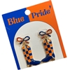 13-7924BLOR BLUE & ORANGE PRIDE BOOT EARRINGS