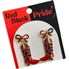 13-7924RDBK RED & BLACK PRIDE BOOT EARRINGS