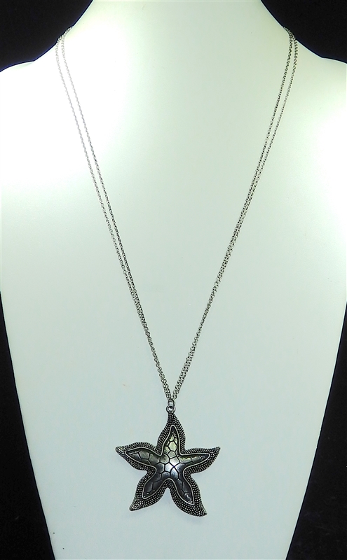 13214 SILVER STARFISH CHAIN NECKLACE