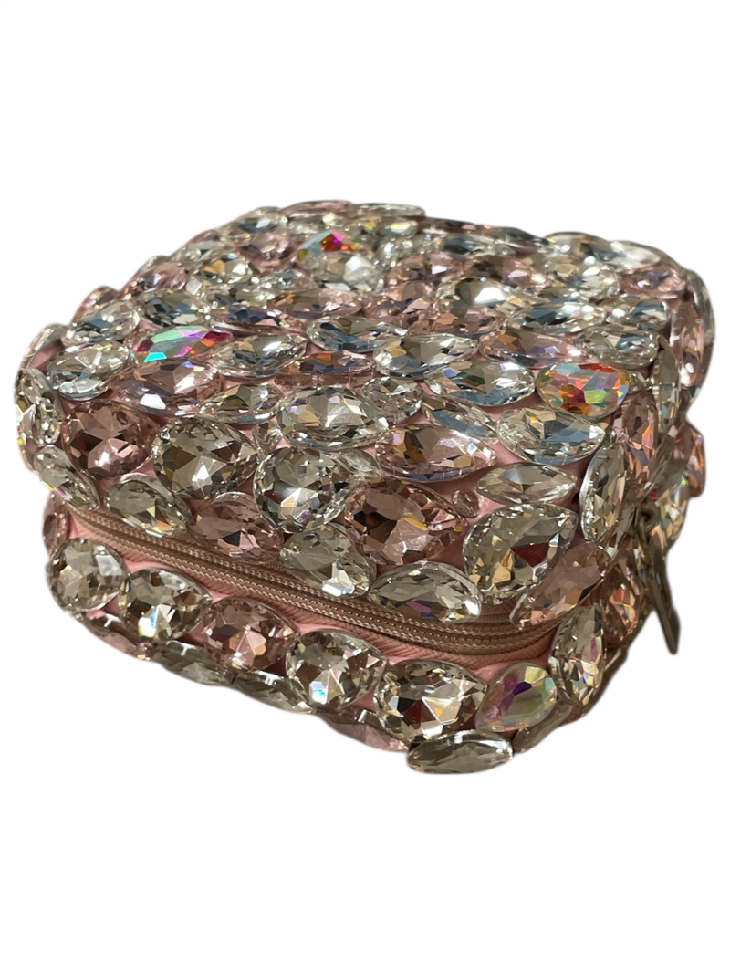 1340CP CRYSTAL PINK JEWELRY BOX