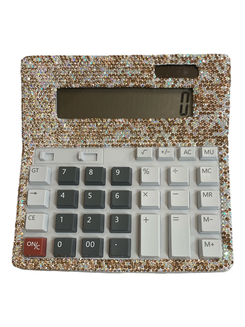1425BW  BROWN RHINESTONES CALCULATOR