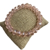 142CRP 10MM CRYSTAL CLEAR PINK BRACELET