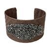 142S  BROWN  HEMATITE RHINESTONE BRACELET